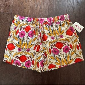 Rachel Zoe patterned linen shorts
